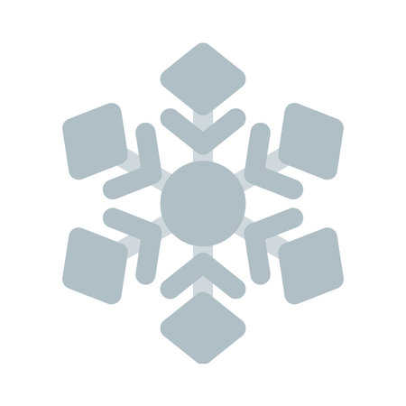 Sectored plates symmetrical snowflake ice crystal layoutのイラスト素材