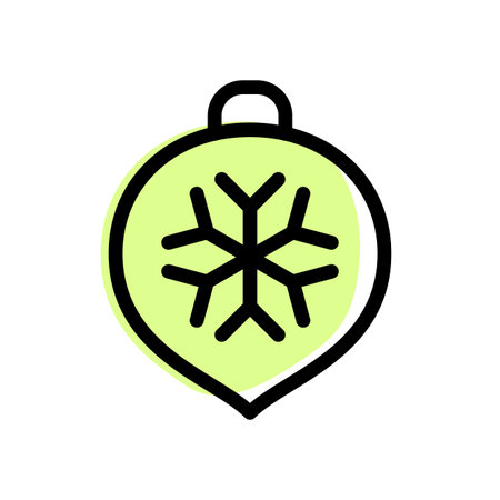 Snowflake design bauble with unique shape for christmas decoratonのイラスト素材