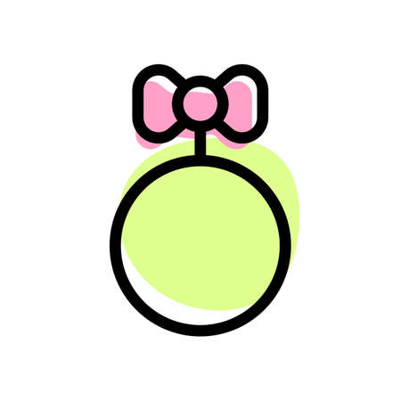 Christmas bauble decoration wrapped with bowtieのイラスト素材