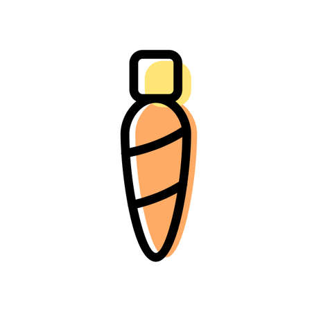 Decorative multi color incandescent bulb with stripsのイラスト素材