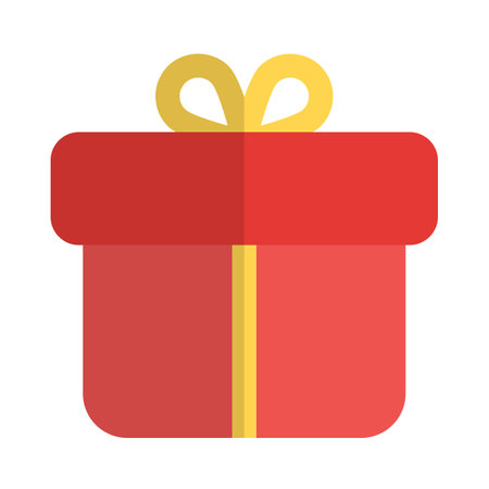 Surprise xmas gift wrapped isolated on white backgroundのイラスト素材