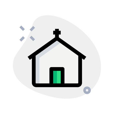 Cathedral group christian holy praying hall placeのイラスト素材