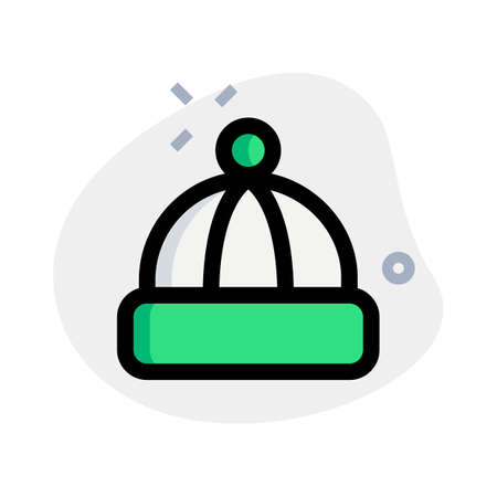 Winter knitted cap isolated on white backgroundのイラスト素材