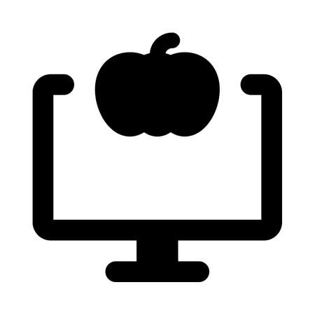 online halloween jack-o-lantern carving design on desktopのイラスト素材