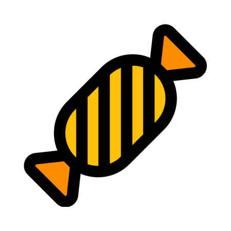 sweet candy confectionery trick-or-treat packed and wrappedのイラスト素材