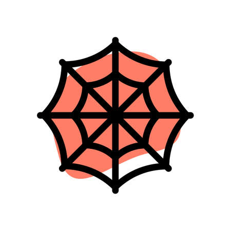 sticky spider scary cobweb halloween concept phobiaのイラスト素材