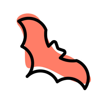 scary wild mammal with webbed wings, batのイラスト素材