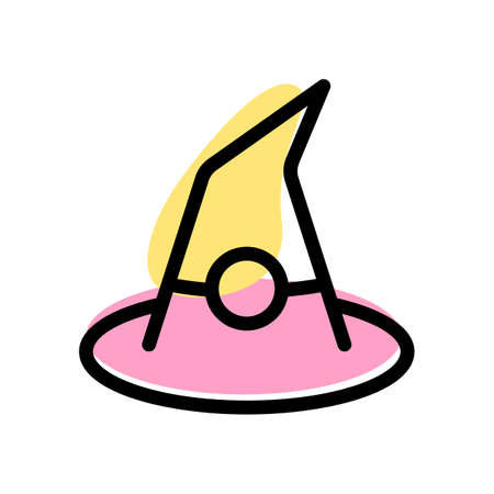 witch hat as a costume in halloween partyのイラスト素材