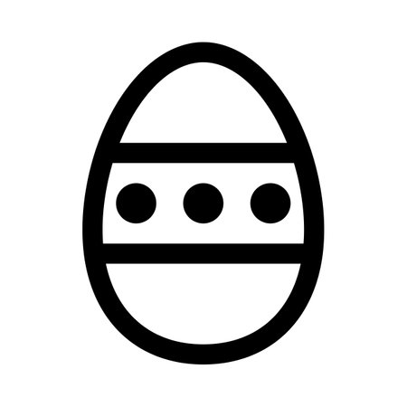 unique modern egg decoration with dotted line stripのイラスト素材