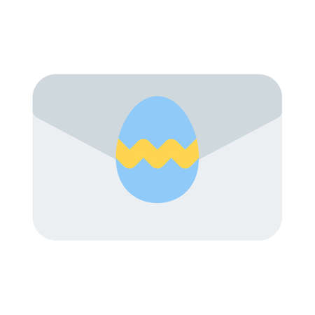 easter party invitation envelope with egg stickerのイラスト素材