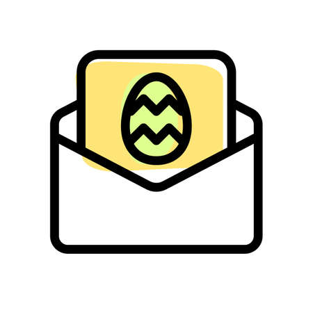 mail easter greeting in envelope to friends and relativesのイラスト素材