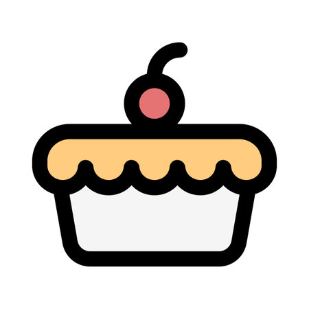 Pie with cherry on top of the cake
