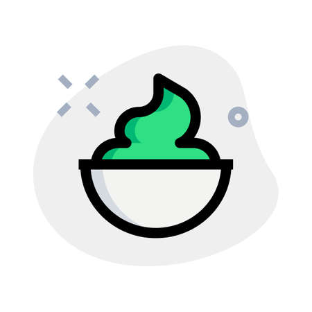 Mashed potato in bowl prepared during thanksgiving seasonのイラスト素材