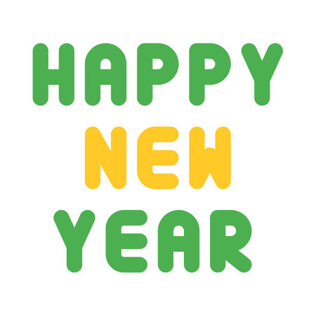 Happy new year text message for sharingのイラスト素材