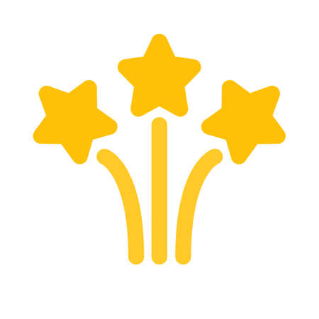 Special star shaped fireworks and pyrotechnics layoutのイラスト素材