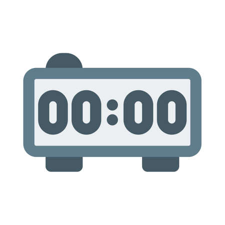 Digital clock with midnight time - New Year alertのイラスト素材