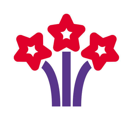 Special star shaped fireworks and pyrotechnics layoutのイラスト素材