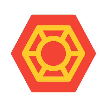Bagua or Pa Kua a hexagon mirror is a special mirrorのイラスト素材