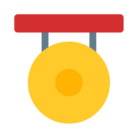 Chau gong is referred to chinese gong suspended gongsのイラスト素材