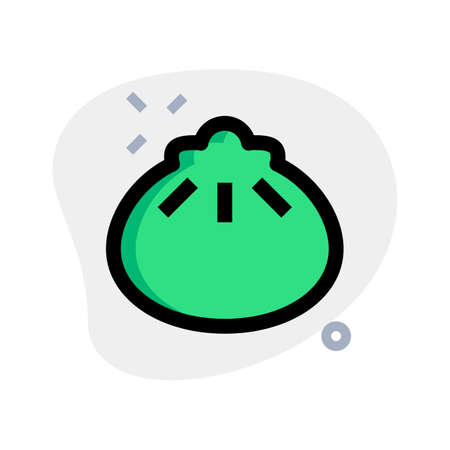 Meatbun or Baozi - a type of filled bun or bread-likeのイラスト素材