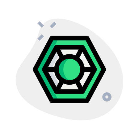 Bagua or Pa Kua a hexagon mirror is a special mirrorのイラスト素材
