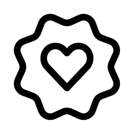 Heart shaped sticker label isolated on a white backgroundの写真素材