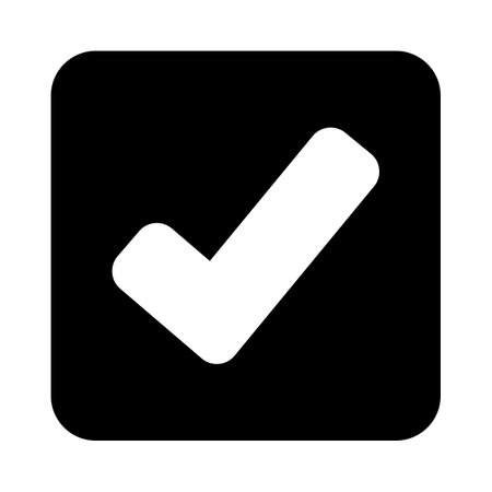 Outline effect tickmark under a square boxのイラスト素材