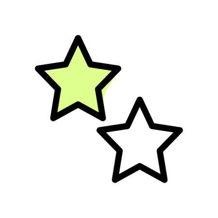 Two star ratings for average online portfolio feedbackのイラスト素材