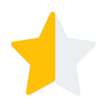 Half star ratings for below the average performanceのイラスト素材