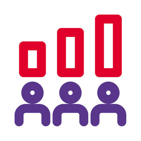 Analytic candidate poll bar graph result statisticsのイラスト素材