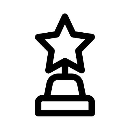 Star trophy for outstanding performance isolated on white backgroundのイラスト素材