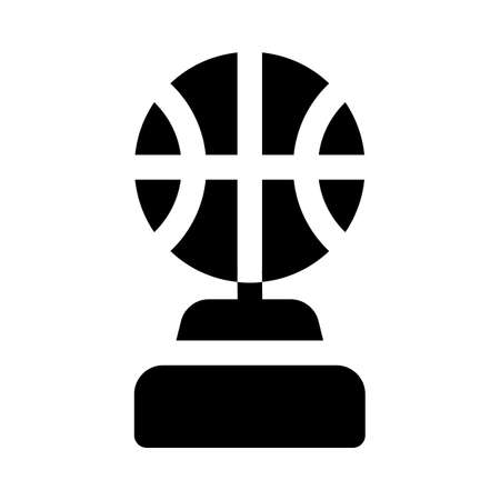 Basketball game trophy with round shapeのイラスト素材