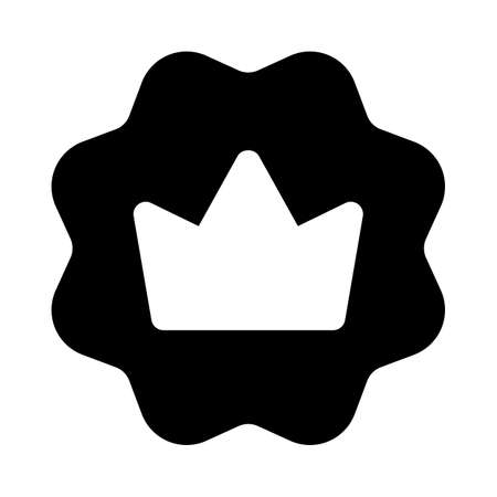 Crown in flower shaped premium membership logotypeのイラスト素材