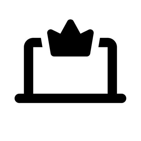 Membership crown badge for laptop online memberのイラスト素材
