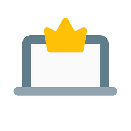 Membership crown badge for laptop online memberのイラスト素材