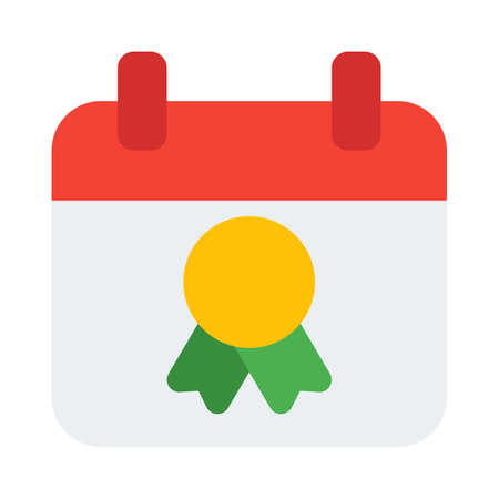Reward program schedule for upcoming date in calendarのイラスト素材