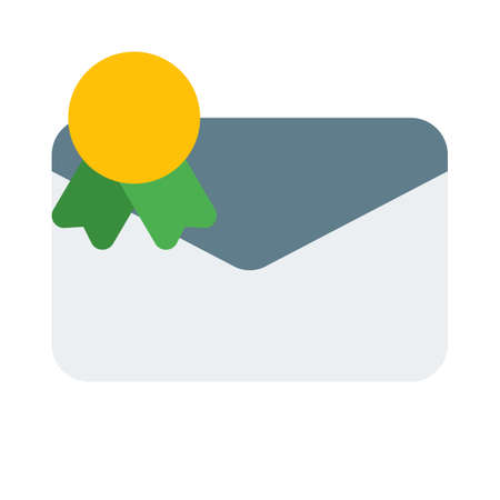 Reward program invitation with double ribbon emblemのイラスト素材