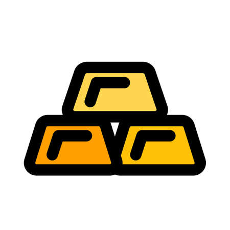 Bars of gold stack as a reserveのイラスト素材