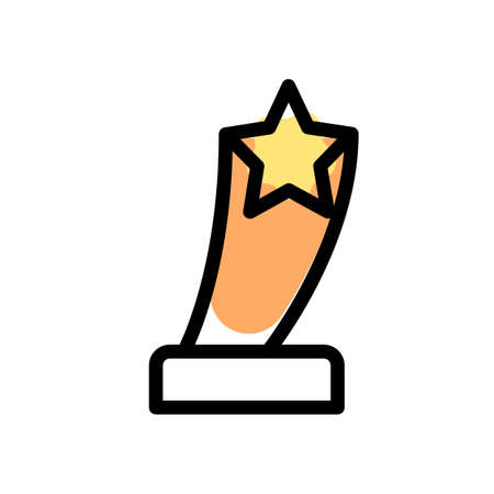 Star TV award trophy for arts and entertainmentのイラスト素材
