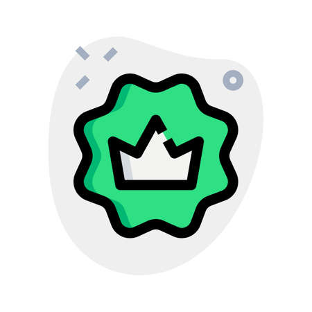 Crown in flower shaped premium membershipのイラスト素材