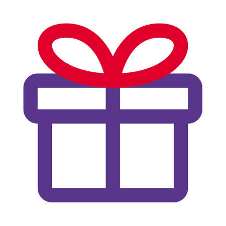 Gift reward wrapped with ribbon isolated on white backgroundのイラスト素材