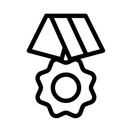 Ribbon with flower shape medal for the Honorable mentions of high ranking officersのイラスト素材