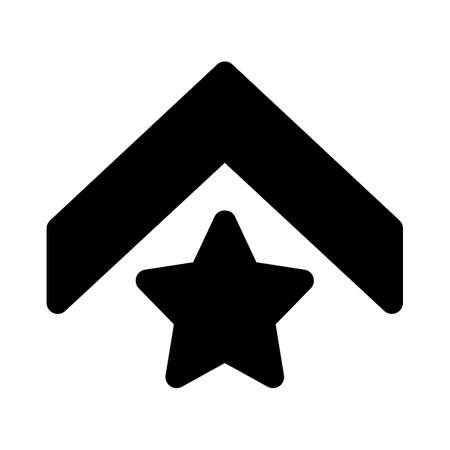 Star level officer with single stripe insigniaのイラスト素材