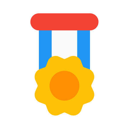 Flower medal for the coast guard officersのイラスト素材