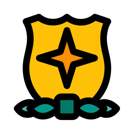 Star crossed shield award for homeland security officers uniform badgeのイラスト素材