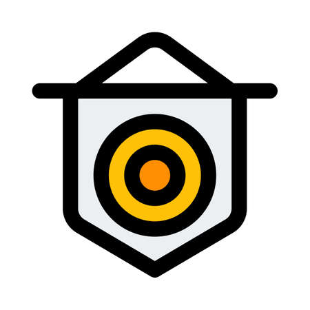Hanging medal of honor for state security achivement bannerのイラスト素材