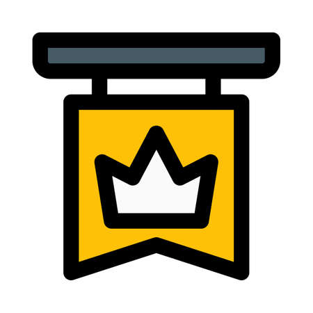 Honorary mention of kingdom Medal Of Honor with a crownのイラスト素材