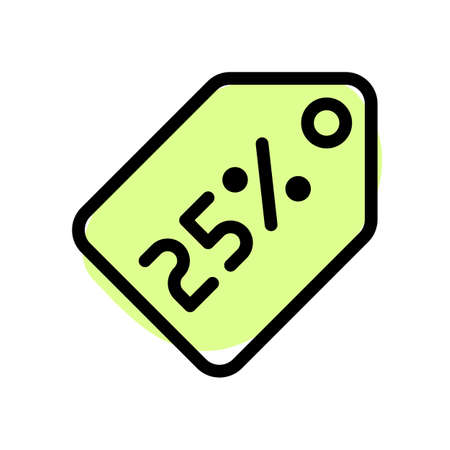 Flat discount rate of twenty five percent at E-storeのイラスト素材