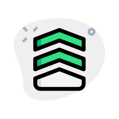 Major military rank double stripe uniform insigniaのイラスト素材