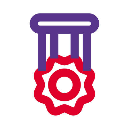 Flower medal for the coast guard officersのイラスト素材